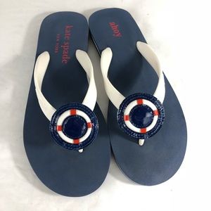 Kate Spade Ahoy Nautical Flip Flops